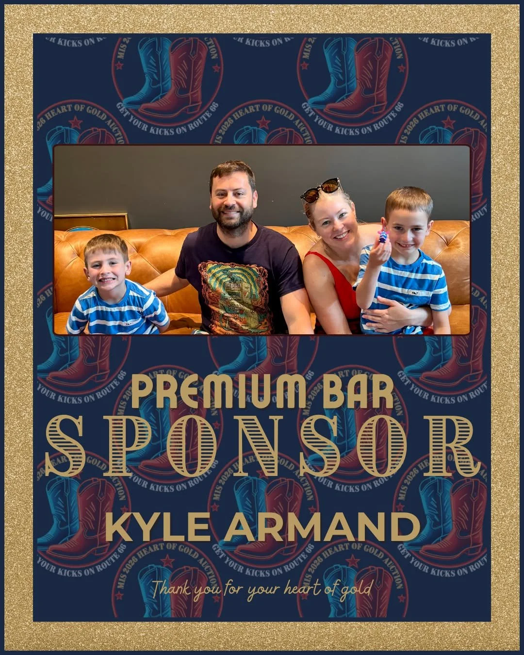 ✨ Premium Bar Sponsor Spotlight ✨
We are delighted to announce our Heart of Gold Auction Premium Bar Sponsor: Kyle Armand &mdash; a proud MIS Godfather and Uncle whose generosity and love for our community shine brightly.

Kyle stepped forward with t