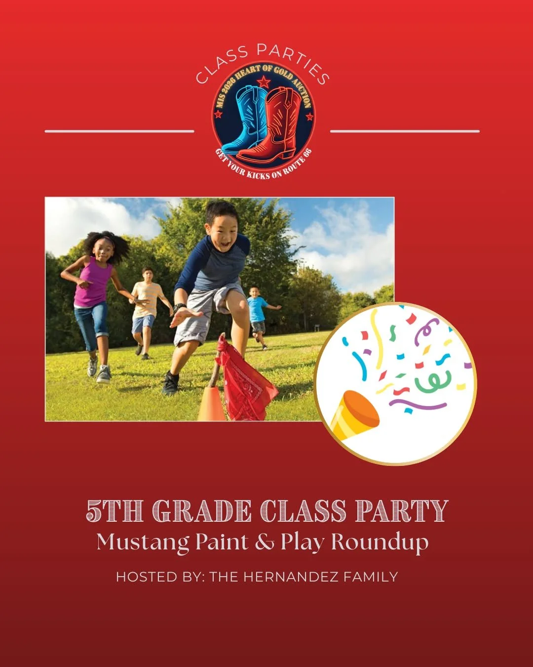 🎯🔥 5th Grade &mdash; Paintball Prairie Showdown

Ready&hellip; aim&hellip; PLAY! 💥 Fifth graders will battle it out in color wars and capture the flag at McInnish Flag Football Field &mdash; an action-packed afternoon of teamwork and fun.

🎟️ Cla