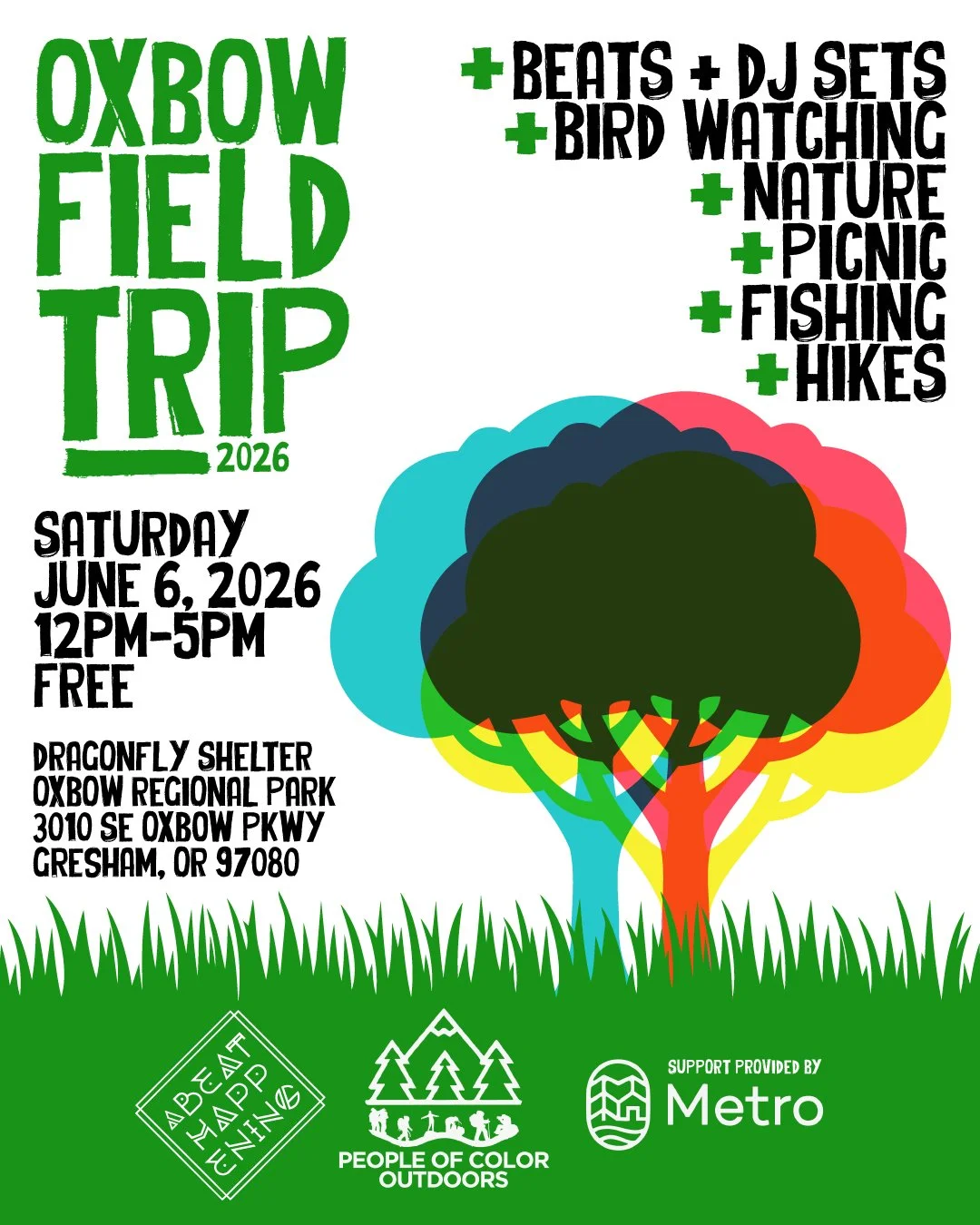 Oxbow Field Trip 2026 with A Beat Happening and People of Color Outdoors