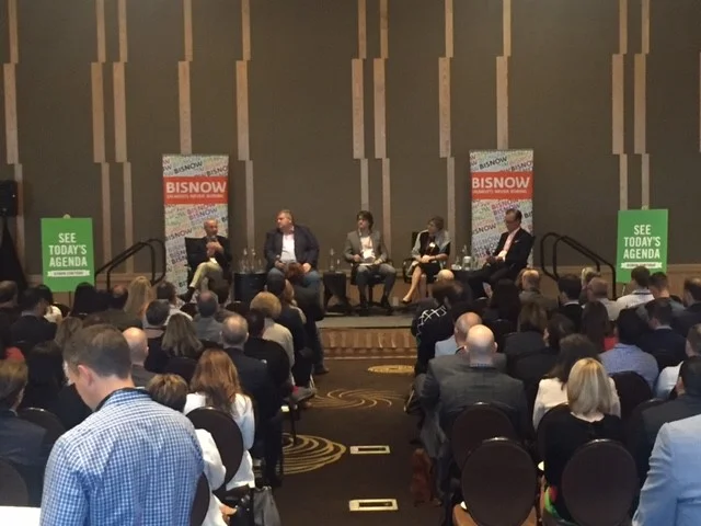 The “Future of Downtown” panel takes the stage (from left: Matt Griffin, Steve Banfield, Kristin Ryan and Rob Schwartz).