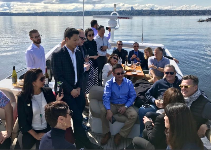 Above: AREAA guests enjoyed a waterfront home tour prior to the commencement of the Global + Luxury Summit.