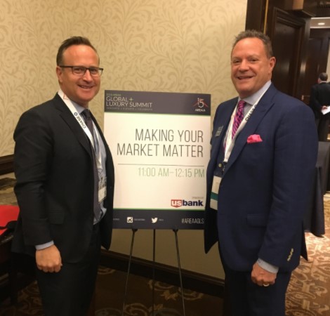 Above & Below: Dean Jones, President & CEO of RSIR (left) describes how Seattle became a primary market for international homebuyers in recent years – the AREAA Global + Luxury Summit was particularly relevant as it was being hosted in Seattle.