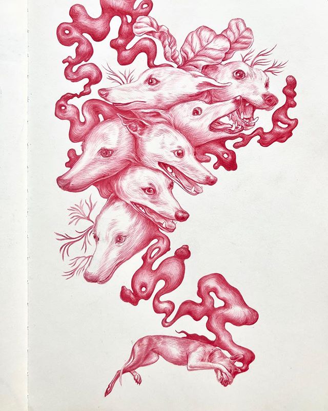 &ldquo;Callie&rdquo; ballpoint pen on paper.

#inktober