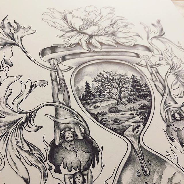 And another one in the works... #ballpointpen #inktober #climatechange