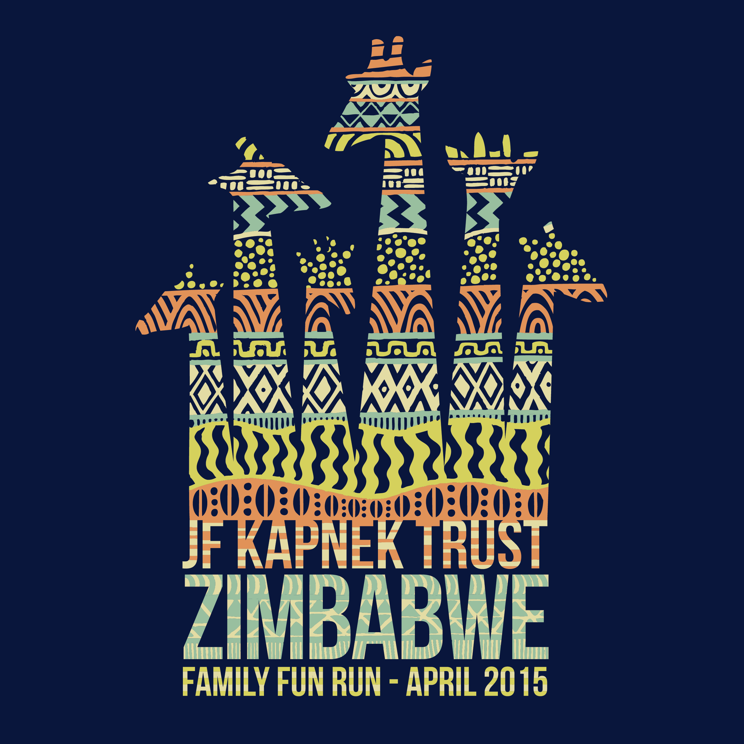  T-Shirt design for JF Kapnek’s annual run to benefit Zimbabwe 