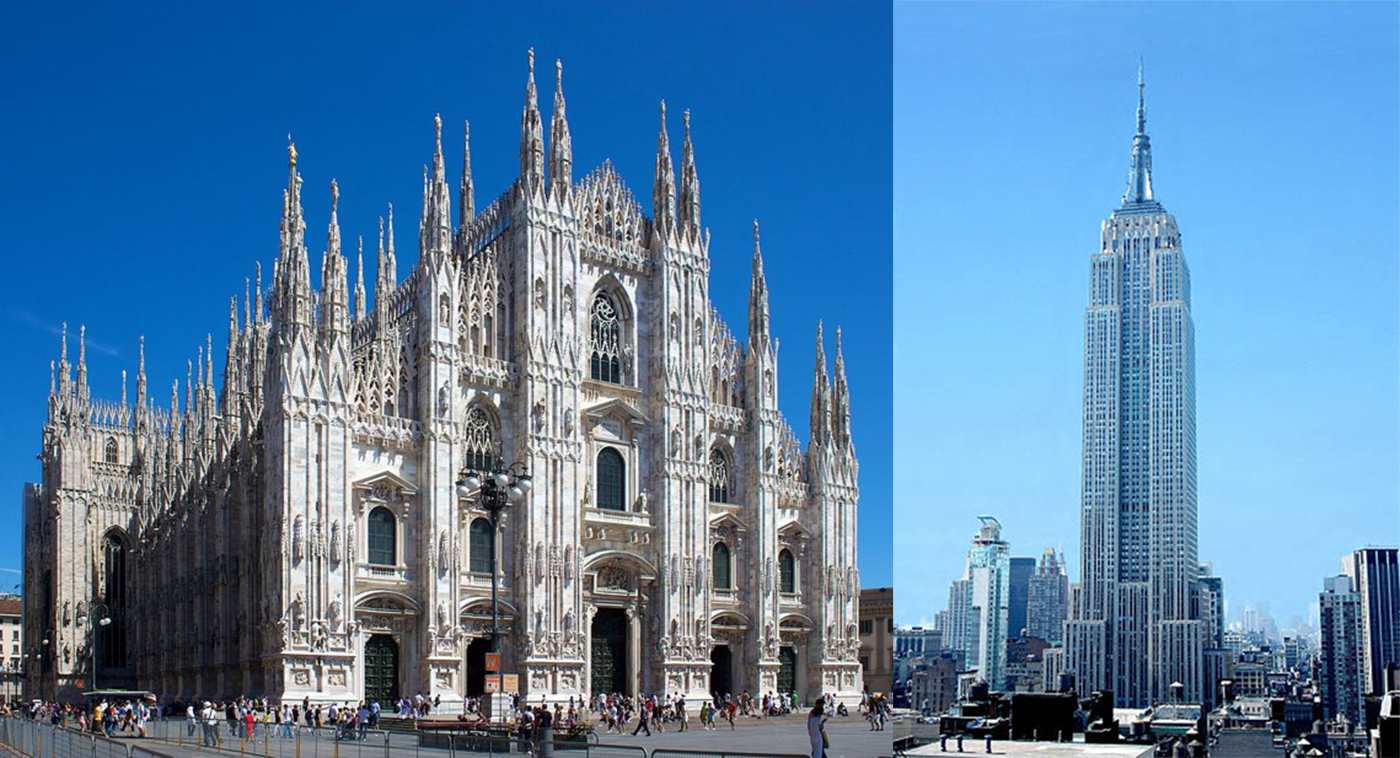 It took six centuries to build the cathedral of Milan, 14 months to build the Empire State Building.