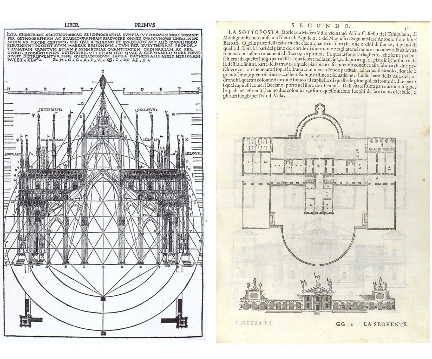 SYSTEMS OF PROPORTION Medieval builders engaged in mostly incommensurable geometric systems of proportion while Renaissance architects (such as Andrea Palladio on the right) employed commensurable numerical systems of proportion.