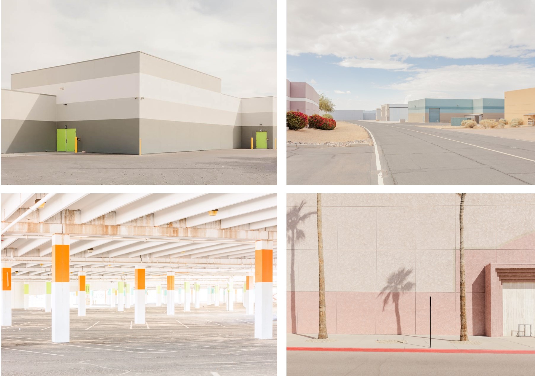 DISEMBODIED BEAUTY These photographs by Jesse Reiser of semi abandoned places, dead malls and distribution centers in the desert are beautiful images of desolate sometimes degraded places.