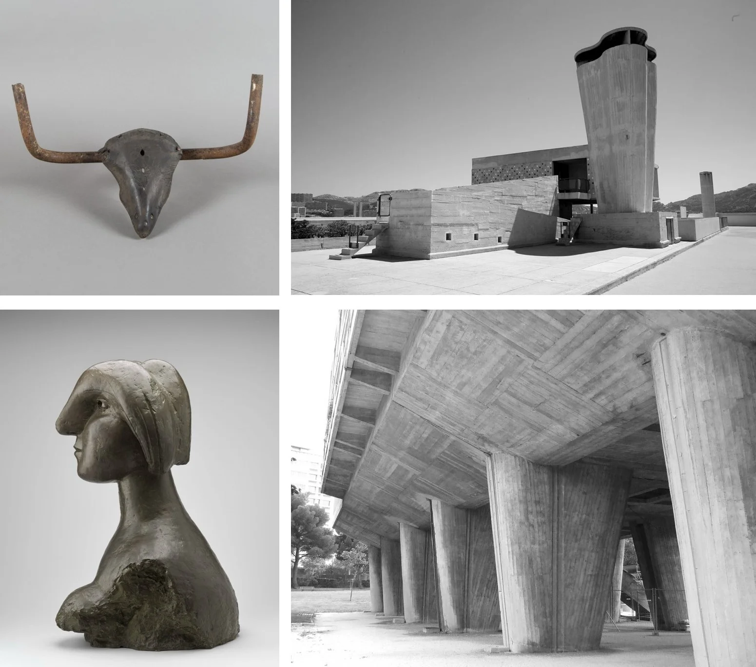 BETON BRUT Picasso and Le Corbusier were part of a cohort of 20th century artists and architects who admired the purity and authenticity of so-called primitive art and wanted to emulate it. In their buildings raw concrete was the material of choice. We take it for granted now but before 1950 this was unheard of.