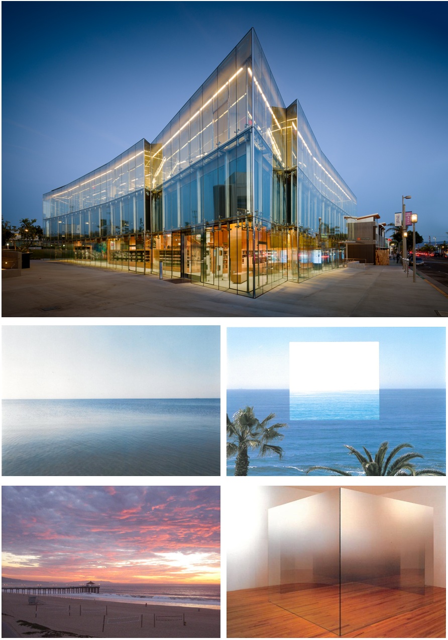 TRANSLUSCENT Instead it was the coastal environment, the ever changing quality of light throughout the day and the year that inspired one of the few movements in modern art indigenous to southern California (the Light and Space movement with artists like James Turrell, Robert Irwin and Larry Bell), that also inspired the look of this building.