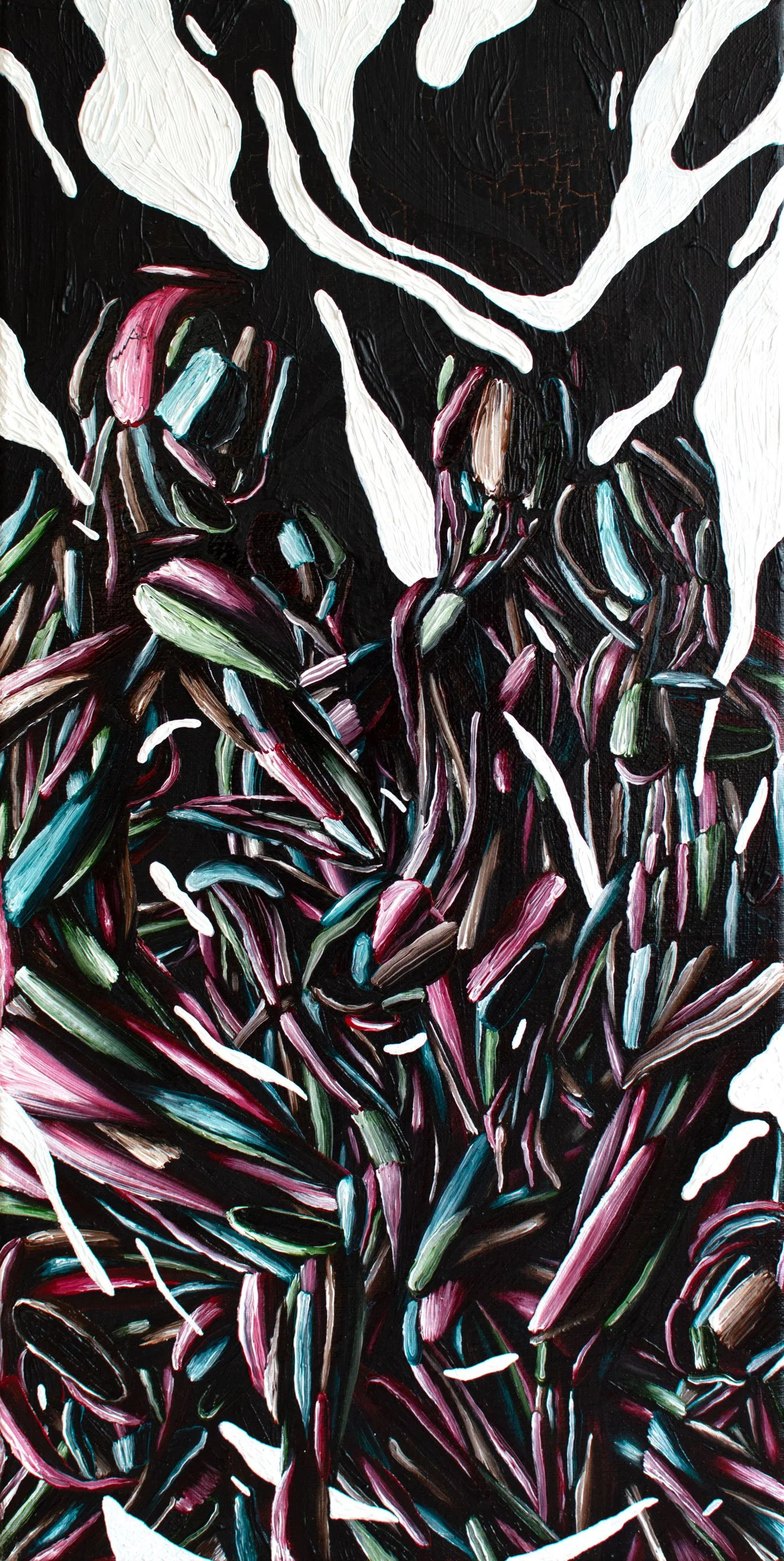  Gestalten – III  2025 oil on canvas 30 × 60 cm 