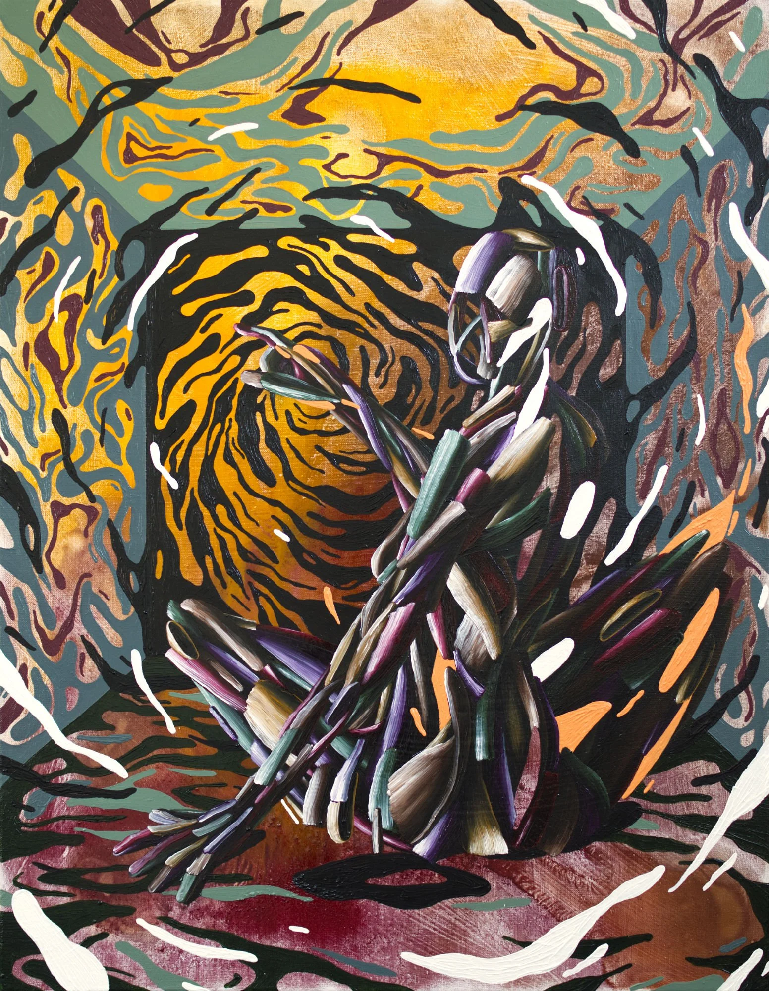  Vita nuova  2026 oil and pigmented resin on canvas 90 × 70 cm 