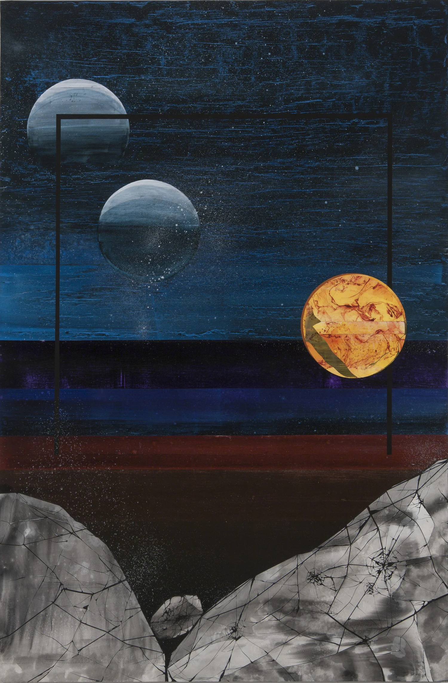 AMoCA Collection | Venus , acrylic and collage on panel, 72 h. x 48 inches, 2013