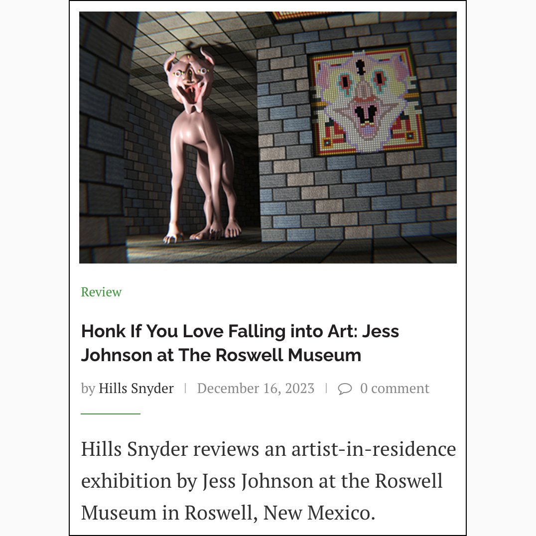 Jess Johnson's (RAiR 2023-24) Exhibition Reviewed in Glasstire