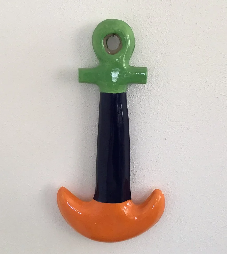 David Bogus — Ceramic anchor, slip-cast ceramic, 21” x 10” x 2”