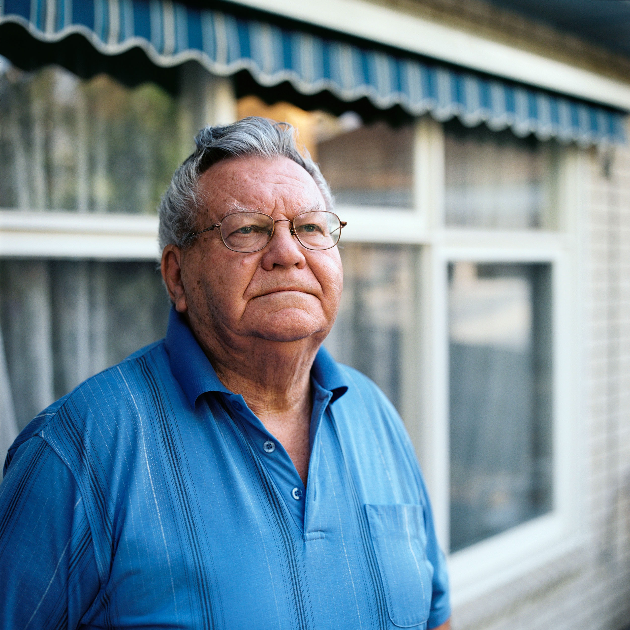 Patrick at home, Doncaster East, VIC. Patrick has asbestosis, a legacy of working in the building industry for over forty years.