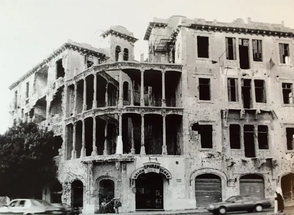 Zena el Khalil visits sites formerly affected by conflict to create works of art from inks made from the ashes of what’s left behind.