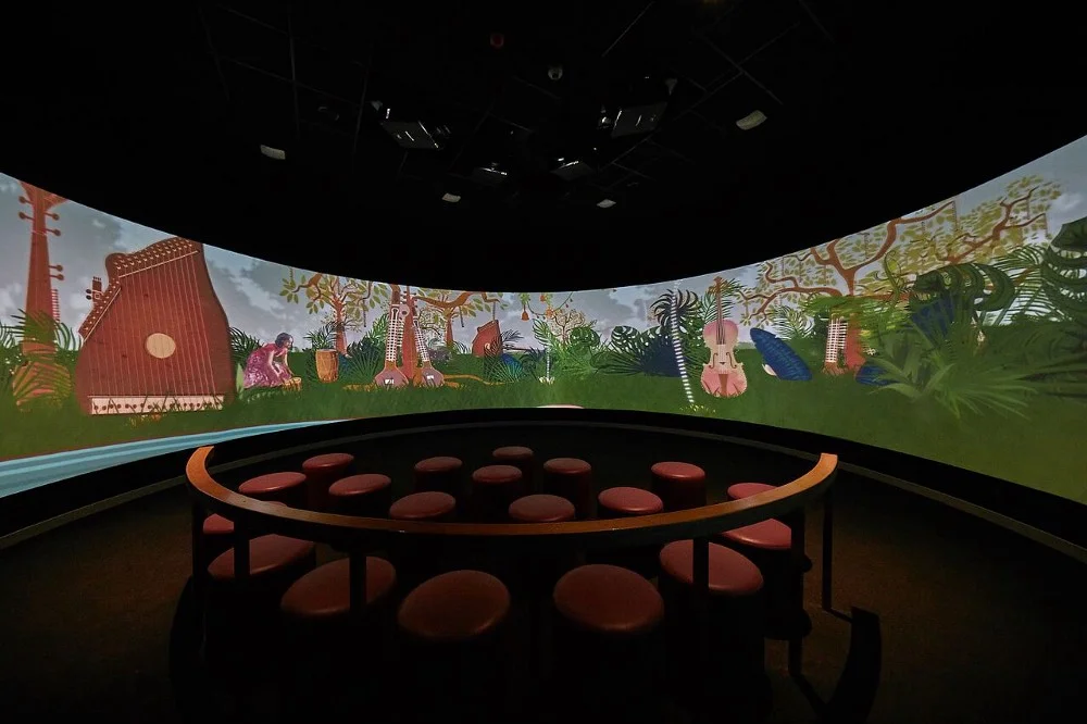 State of the art theatres, instrument galleries and interactive timelines take visitors on an immersive journey through Indian music history.