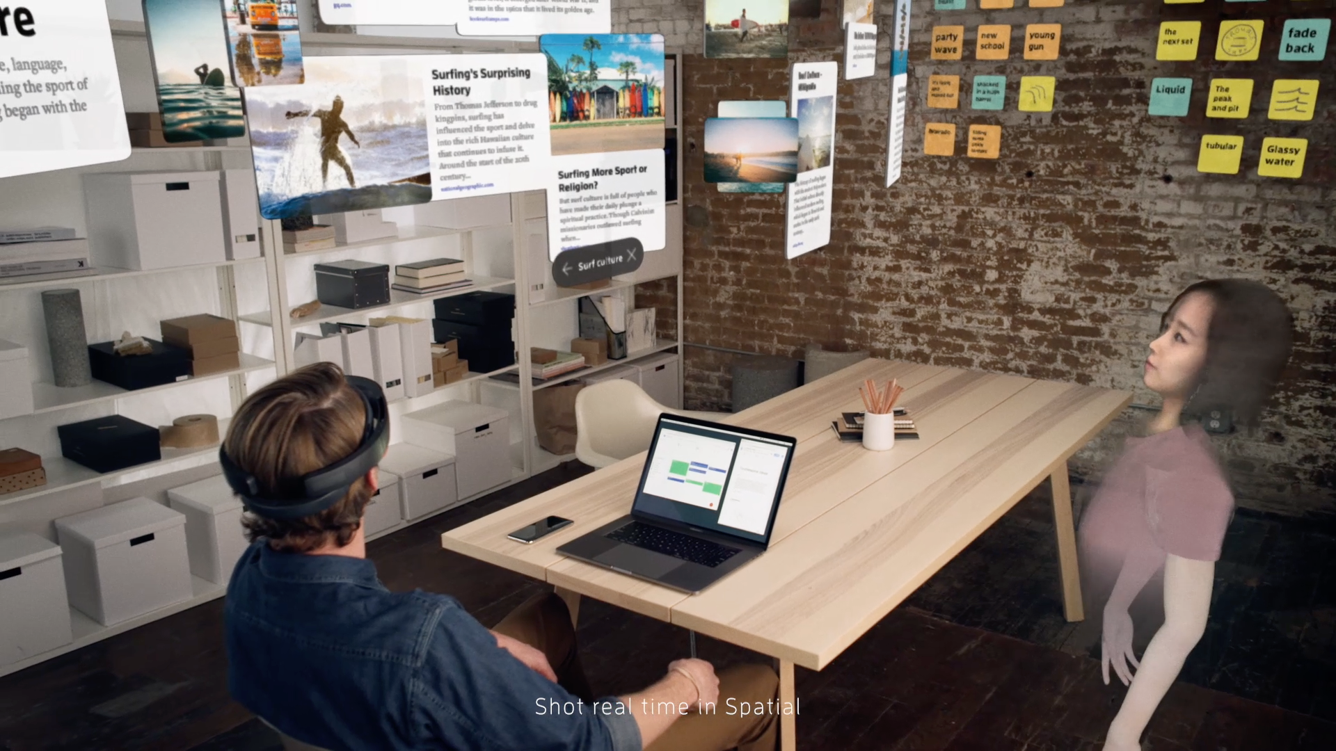 Teleconferencing, Spatial style: Pop on a pair of AR glasses and beam into a shared virtual space as a 3D avatar to collaborate, chat and create. All images taken courtesy of Jinha Lee/Spatial.