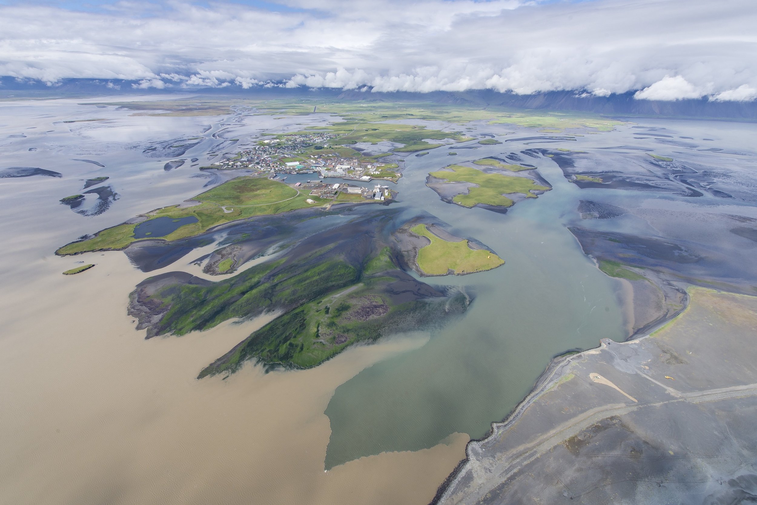 The town of Höfn in 2014 as seen from the air. Photo: Þorvarður Árnason