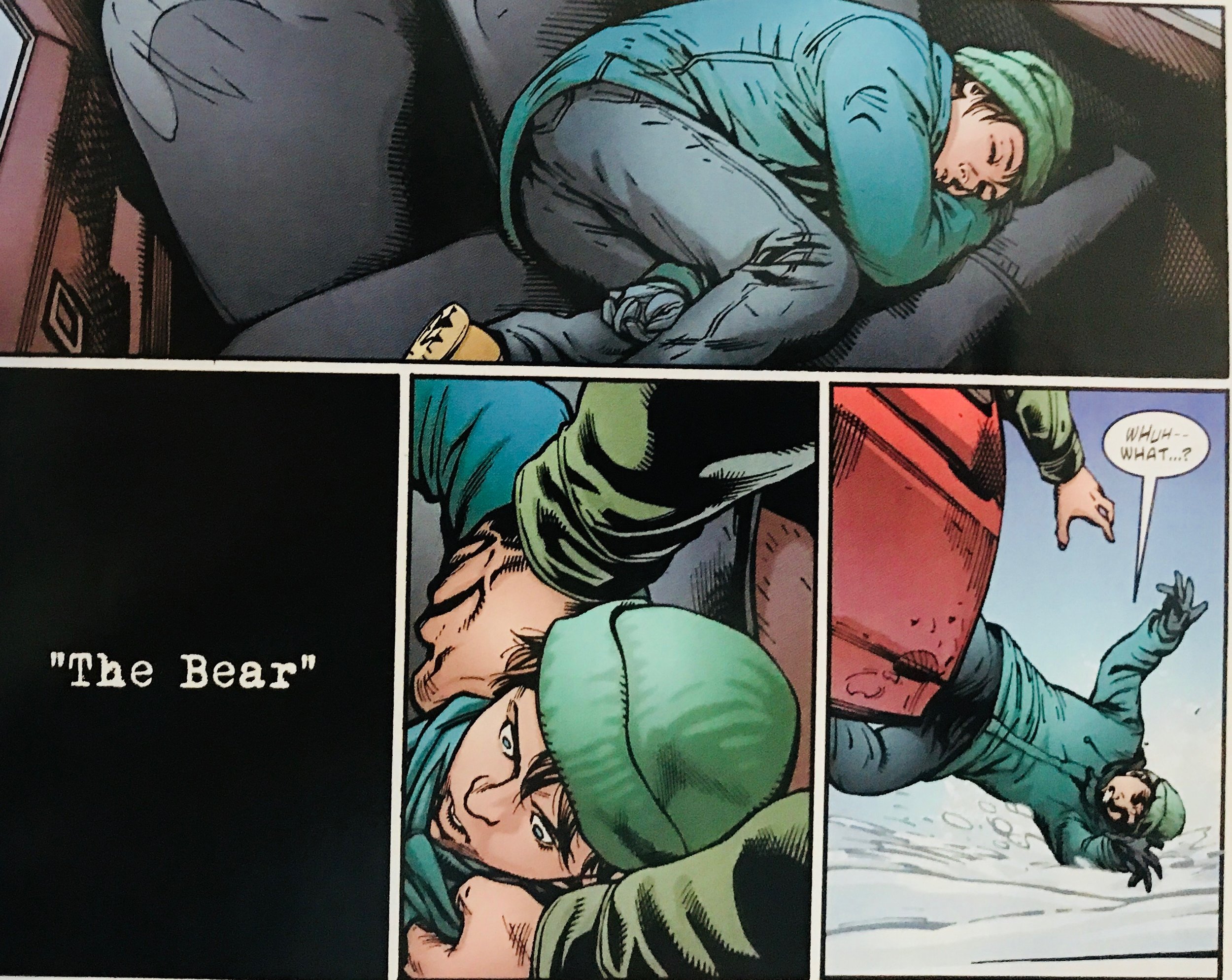 The first panel of Priest's run: Slade's doomed son Grant in the cold, being cast away for weakness by his father.