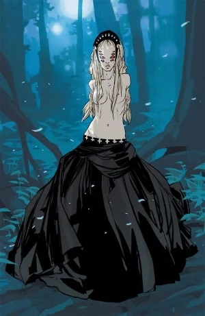 Saga #2 introduces us to one of Fiona Staples many excellent alien designs: The Stalk.