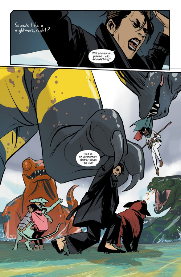 This whole sequence had enough action for multiple splash pages.