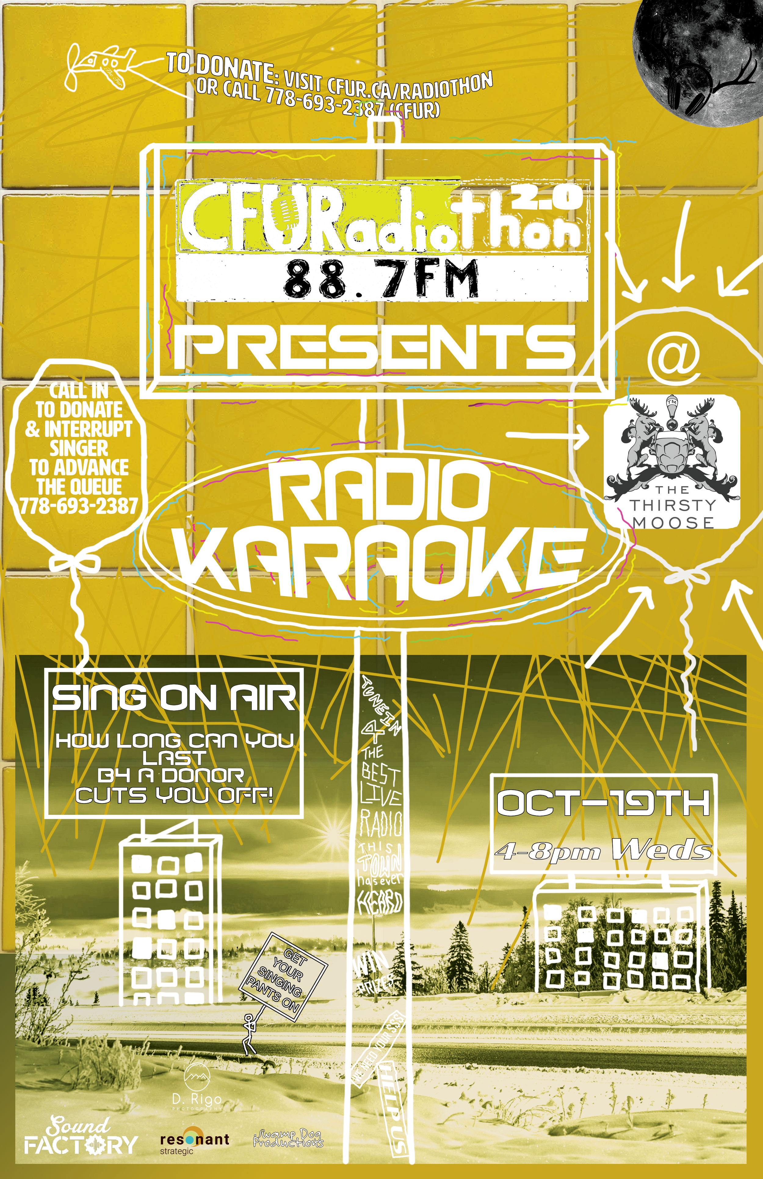Radiothon - Karaoke Poster Yellow - Portrait - with sign + objects.png