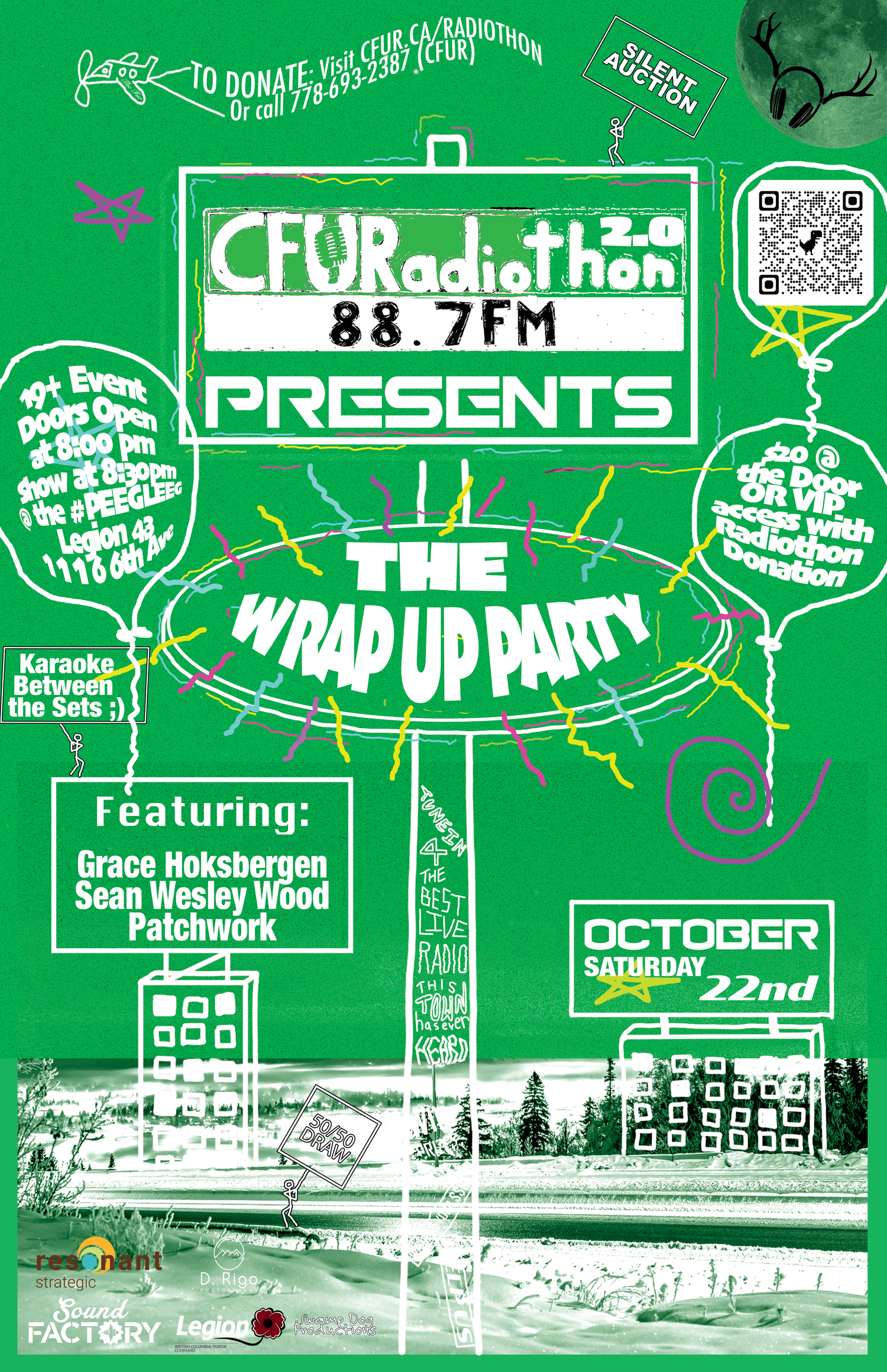 Final+-+Radiothon+-+Wrap+Up+Party+Poster+Green+-+Portrait+-+with+sign+++objects+October+20th.png