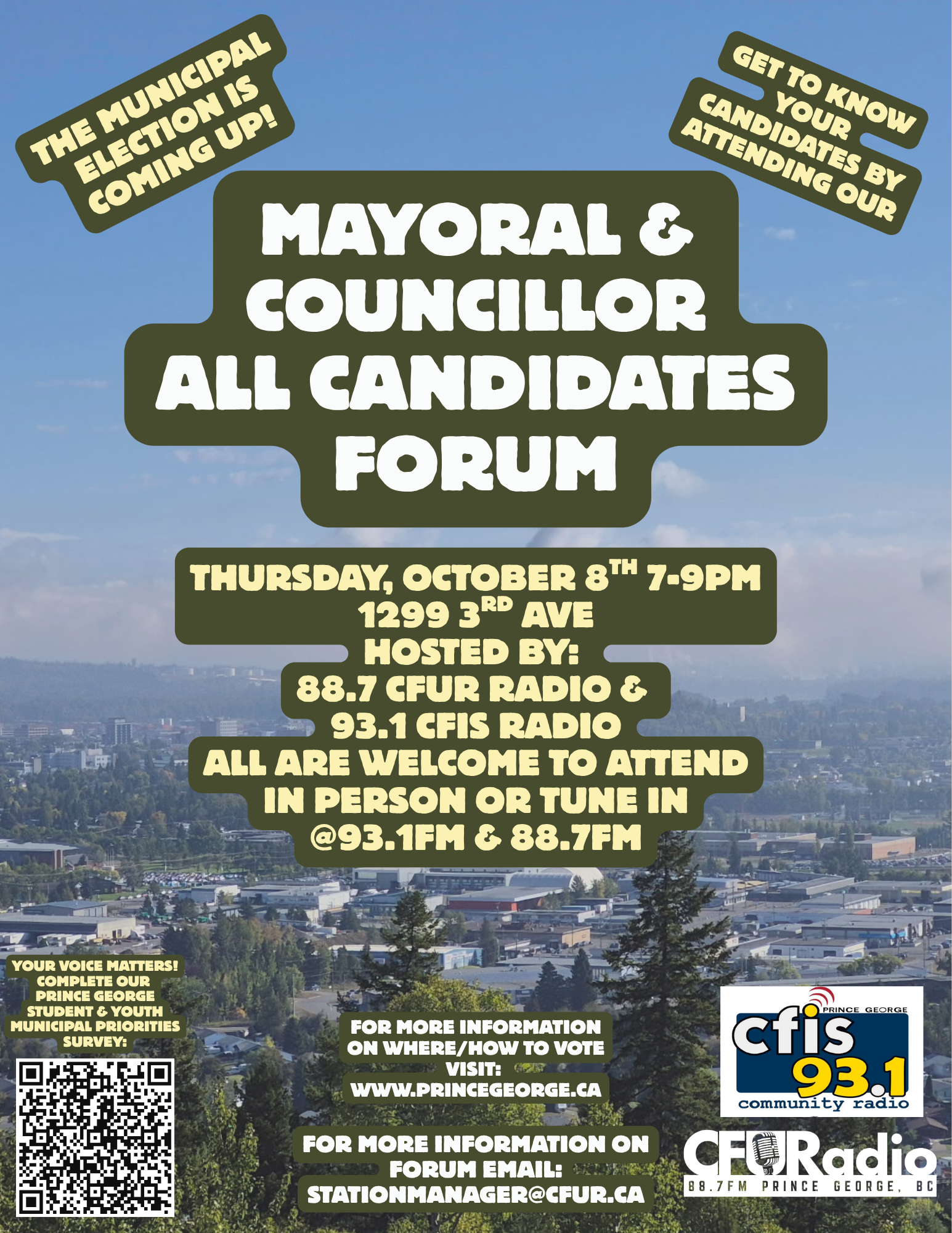 CFUR x CFIS Mayoral &amp; Councillor All Candidates Forum - live recording available