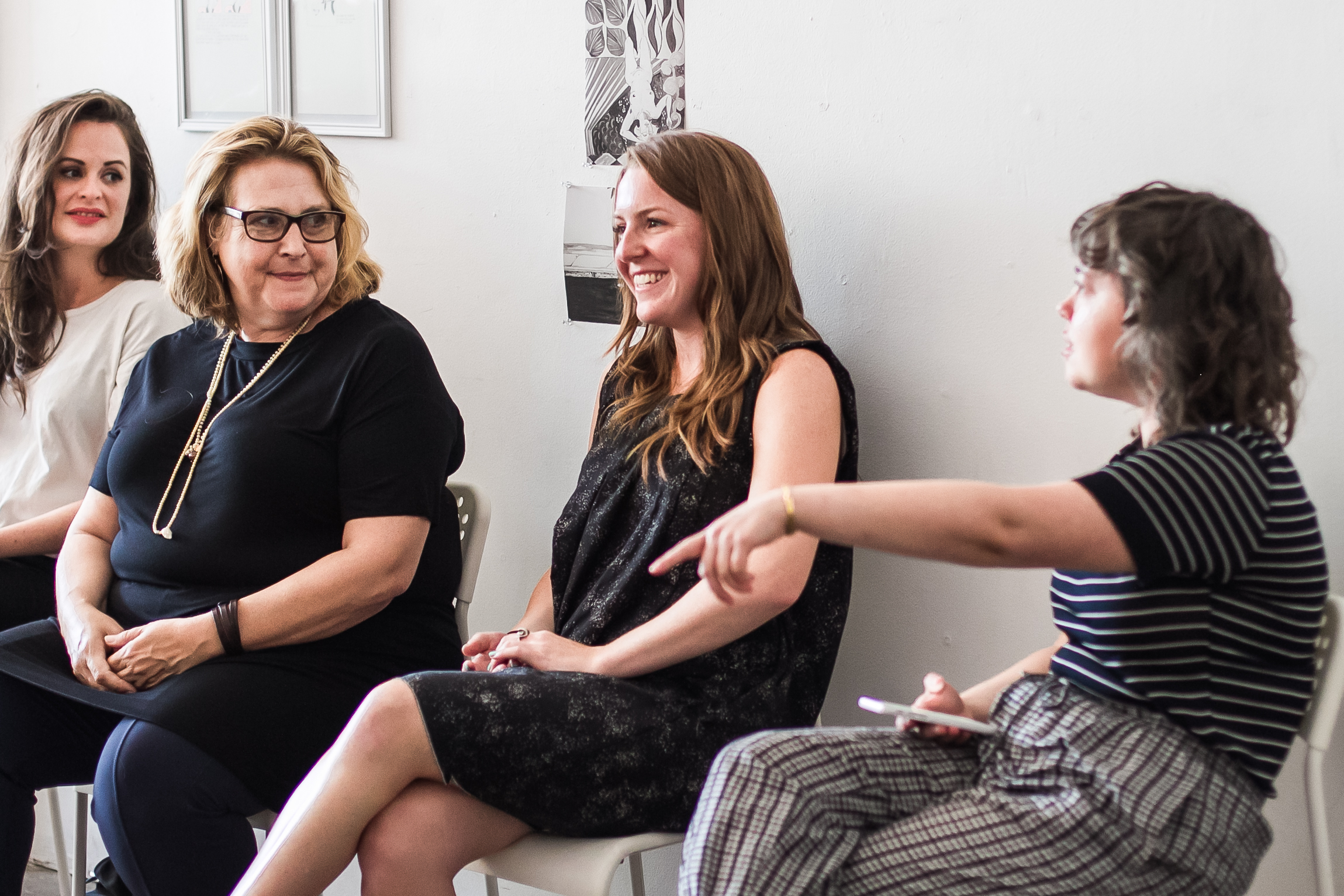 Left to right: Amber Nelson, Melina Root, Maeve Kelly, and Rachel Kinnard. Photo: Racheal Pena.
