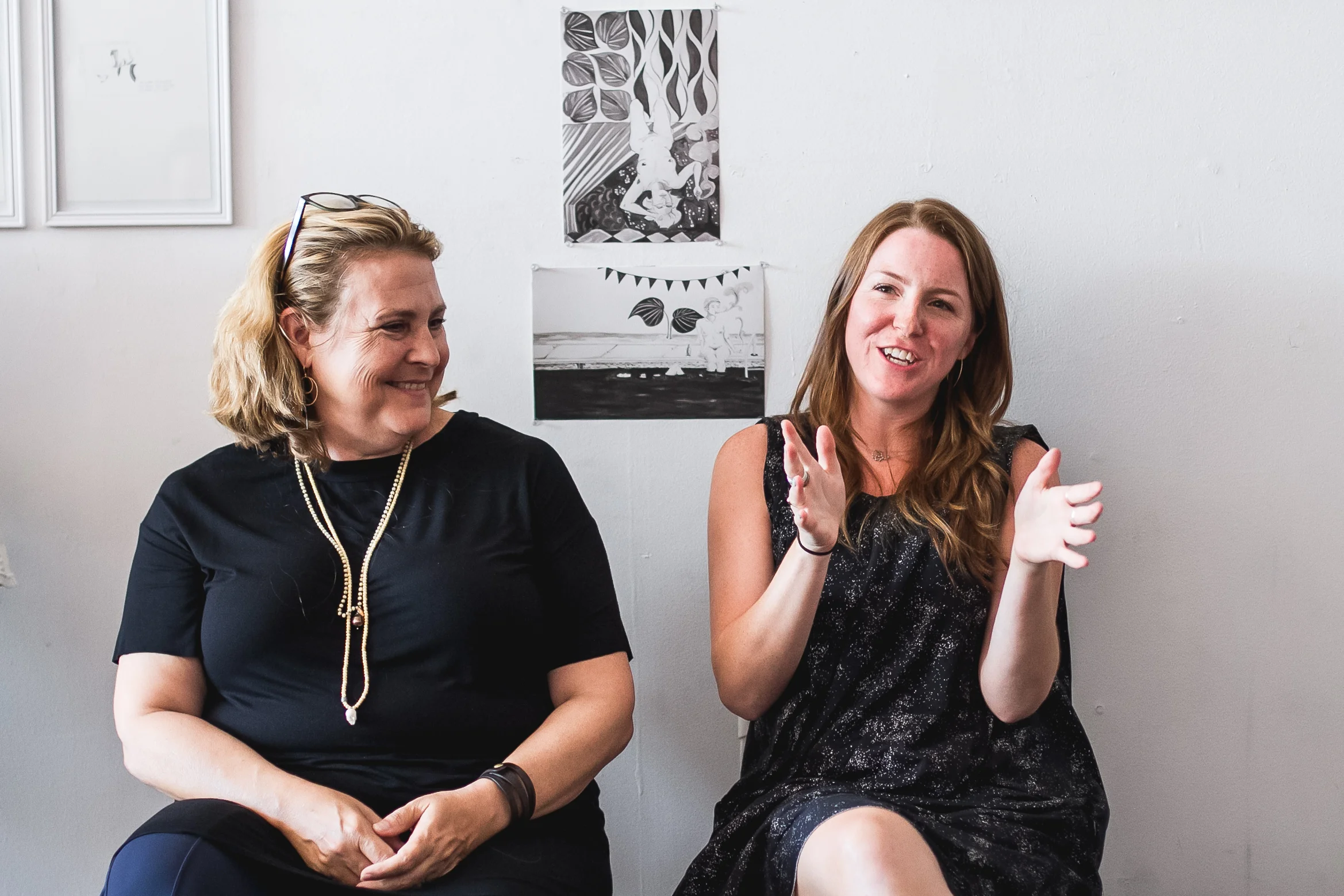 Left to right: Melina Root and Maeve Kelly. Photo: Racheal Pena.