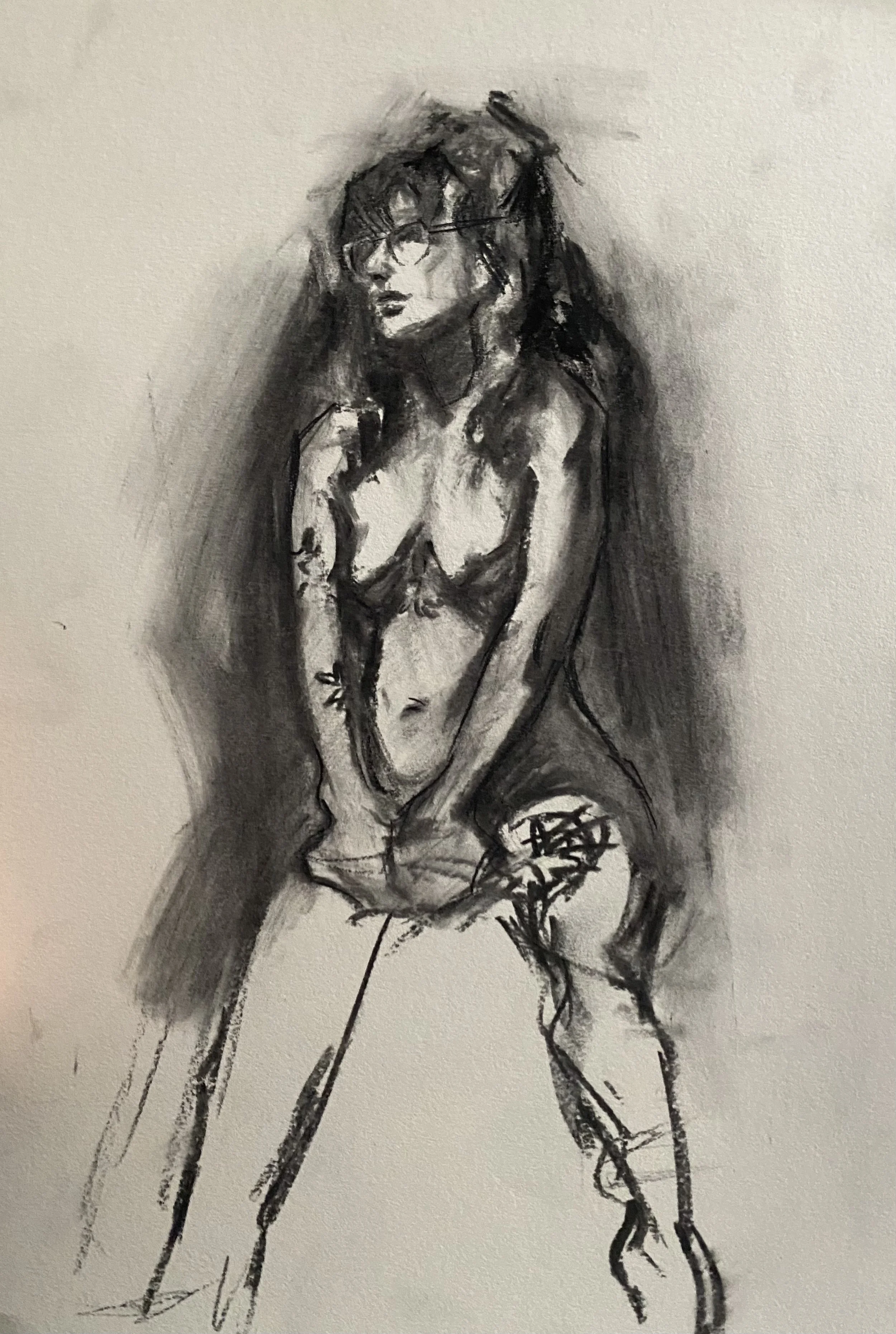 Nude Figure Sitting
