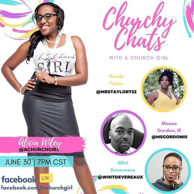 Looking forward to this virtual panel discussion #churchychats on June 30th 🔥🔥🔥 Tune in!

#churchy #notbymyown #panel #thereal
