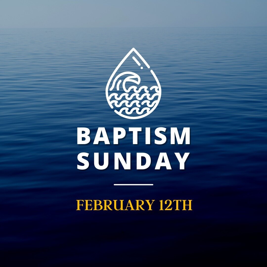 We are doing baptisms in service THIS SUNDAY!!

Baptism is a &lsquo;sacrament,&rsquo; an act appointed by Jesus Himself that works as a mysterious bridge between heaven and earth, between God and humanity, uniquely communicating God's presence and po