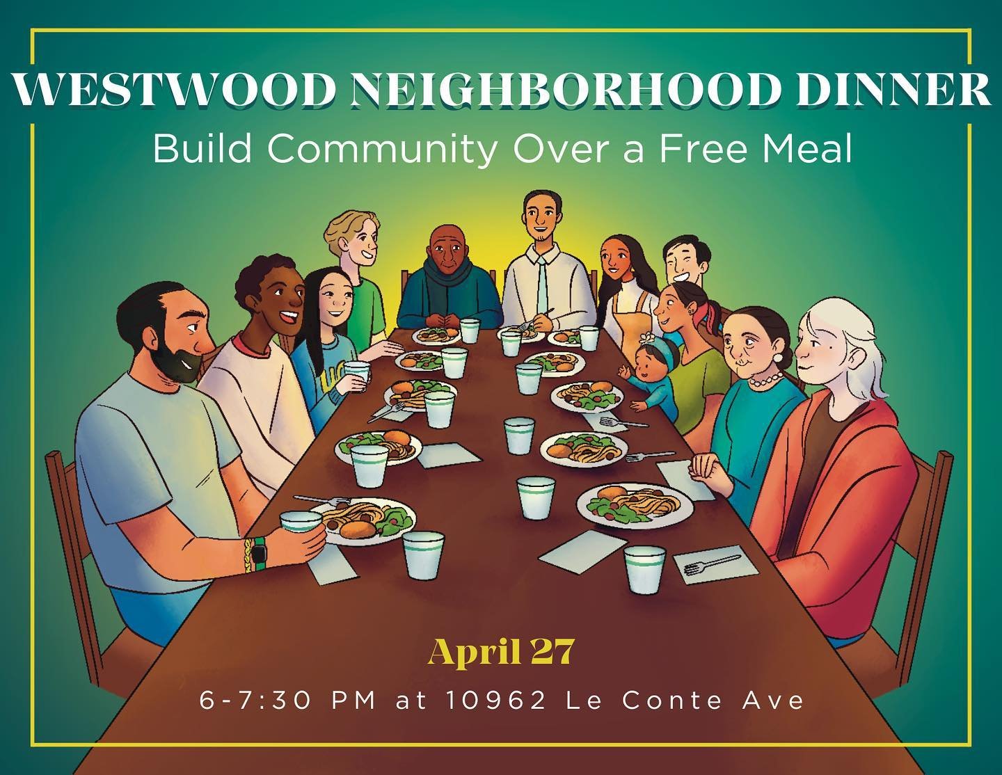 This Saturday 6:00-7:30 pm at Upside Down build community over a free meal! The purpose of this event is to create connection between various groups of people in our community like students, unhoused people, business owners, and our church family.