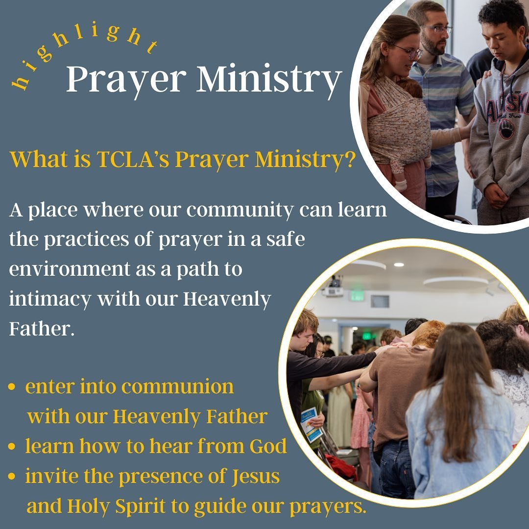 Ministry highlight! Swipe to learn more about Prayer Ministry and to meet our wonderful prayer leaders🤍 To get more involved, use the link in our bio to sign up for Prayer Team Training on 5/19 at 8:15 am at 10962 Le Conte Ave.