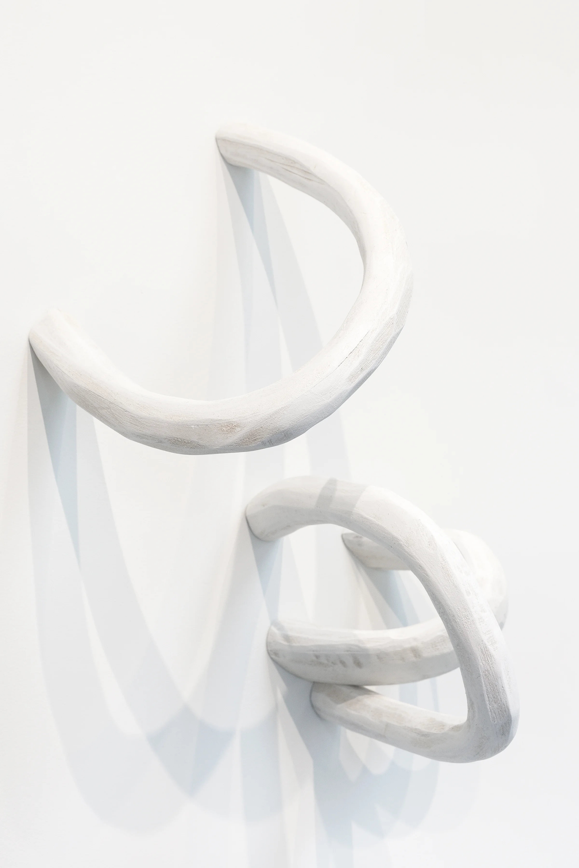 white loops, wood, acrylic, 2017 - variable dimensions