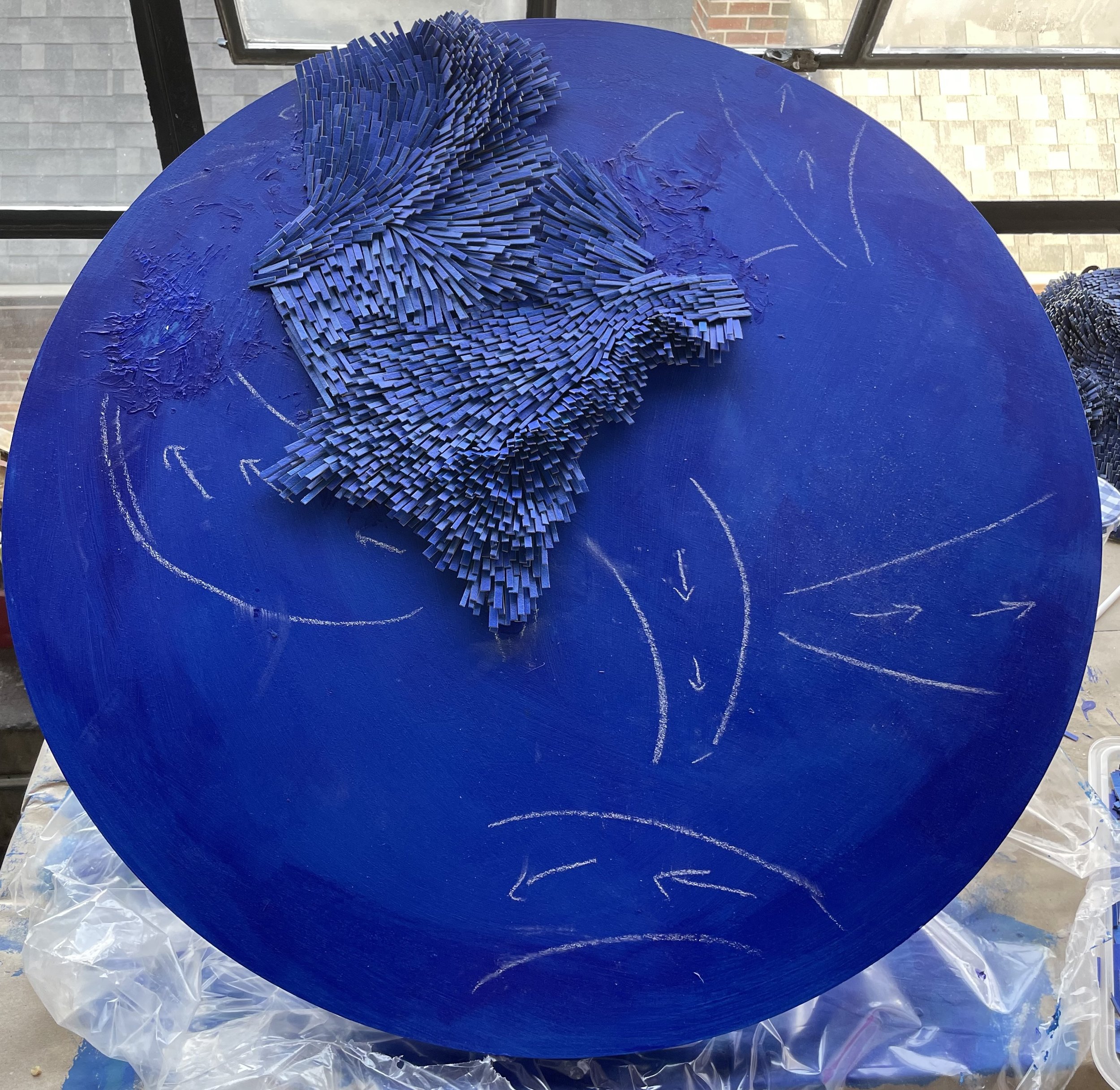 Sometimes there is a little planning, directional suggestions but those tend to get erased.  Every day is different and ideas shift. 