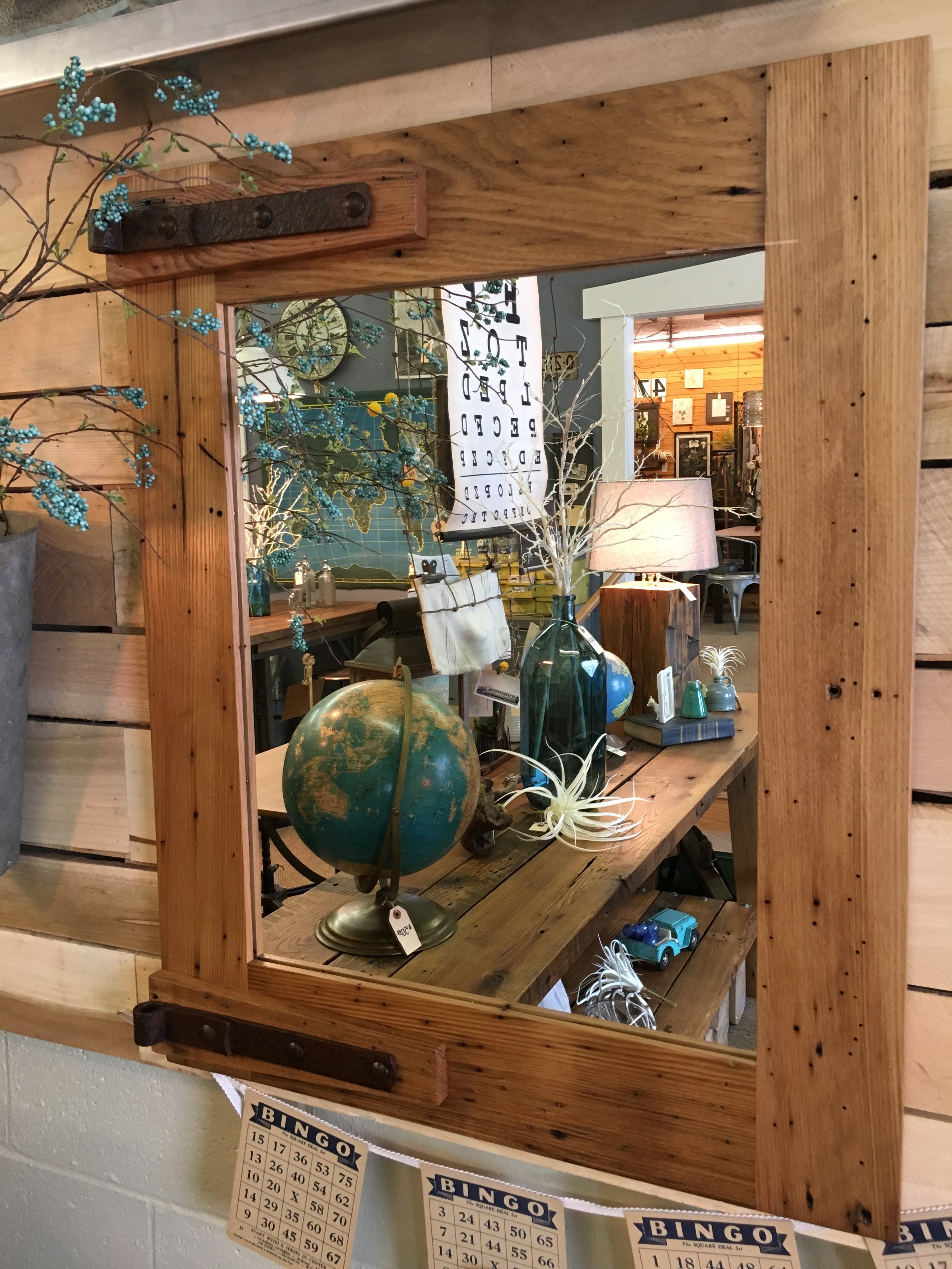 wormy chestnut hinge mirror