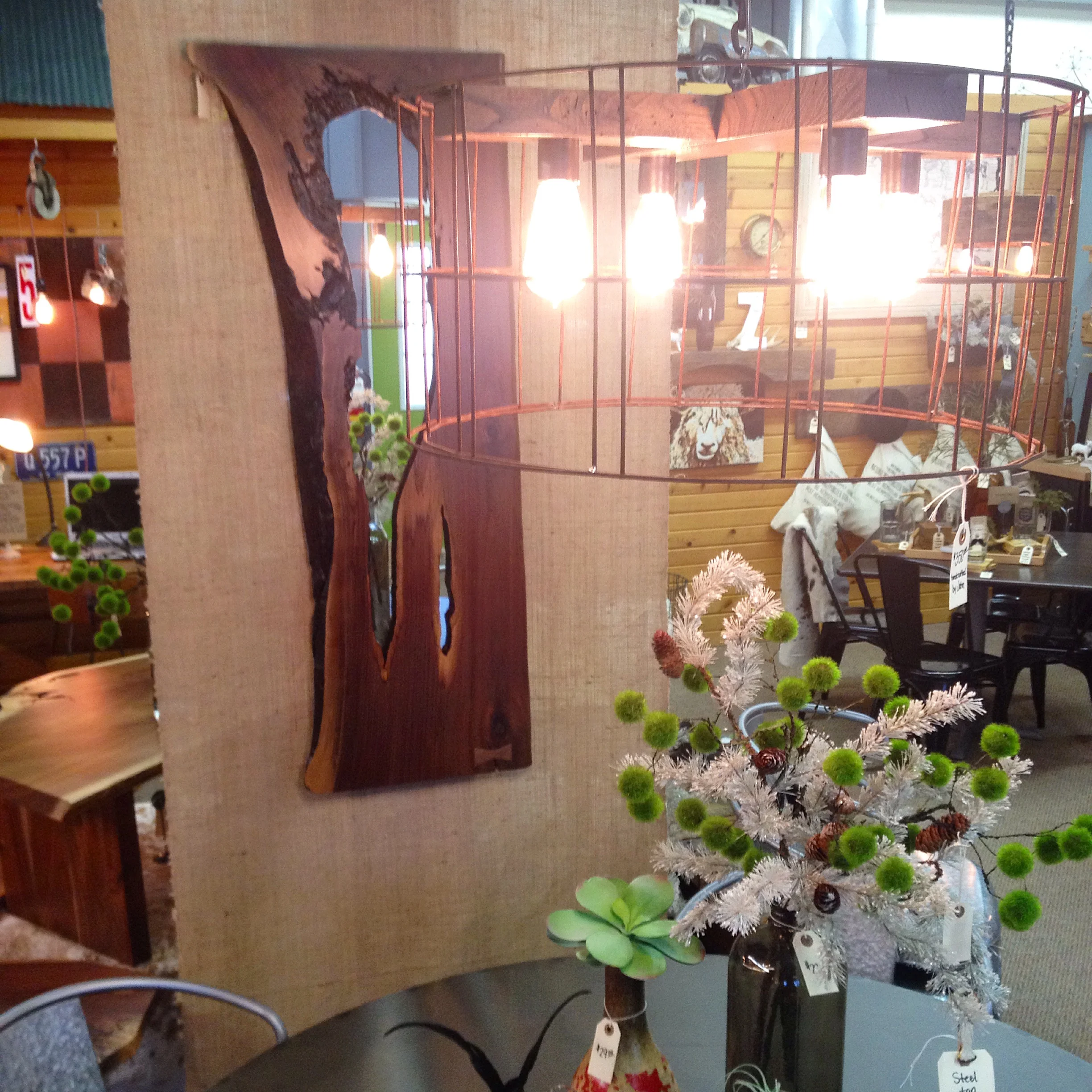 live edge walnut mirror