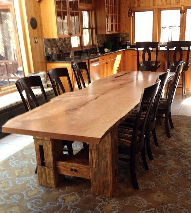 cherry live edge dining table