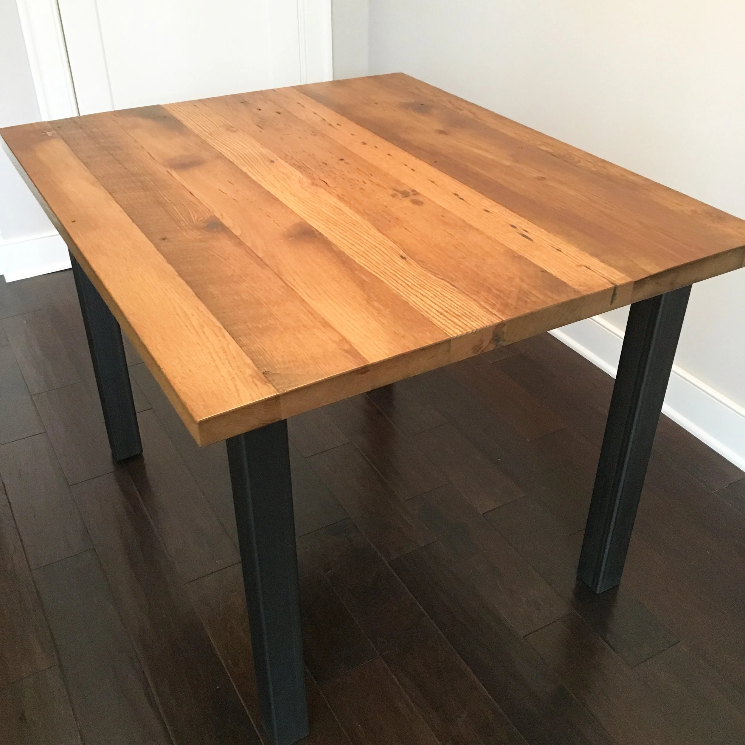 reclaimed oak dining table