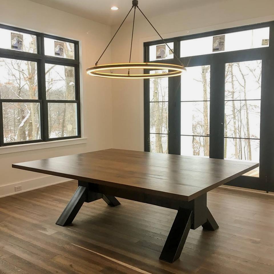 reclaimed oak dining table