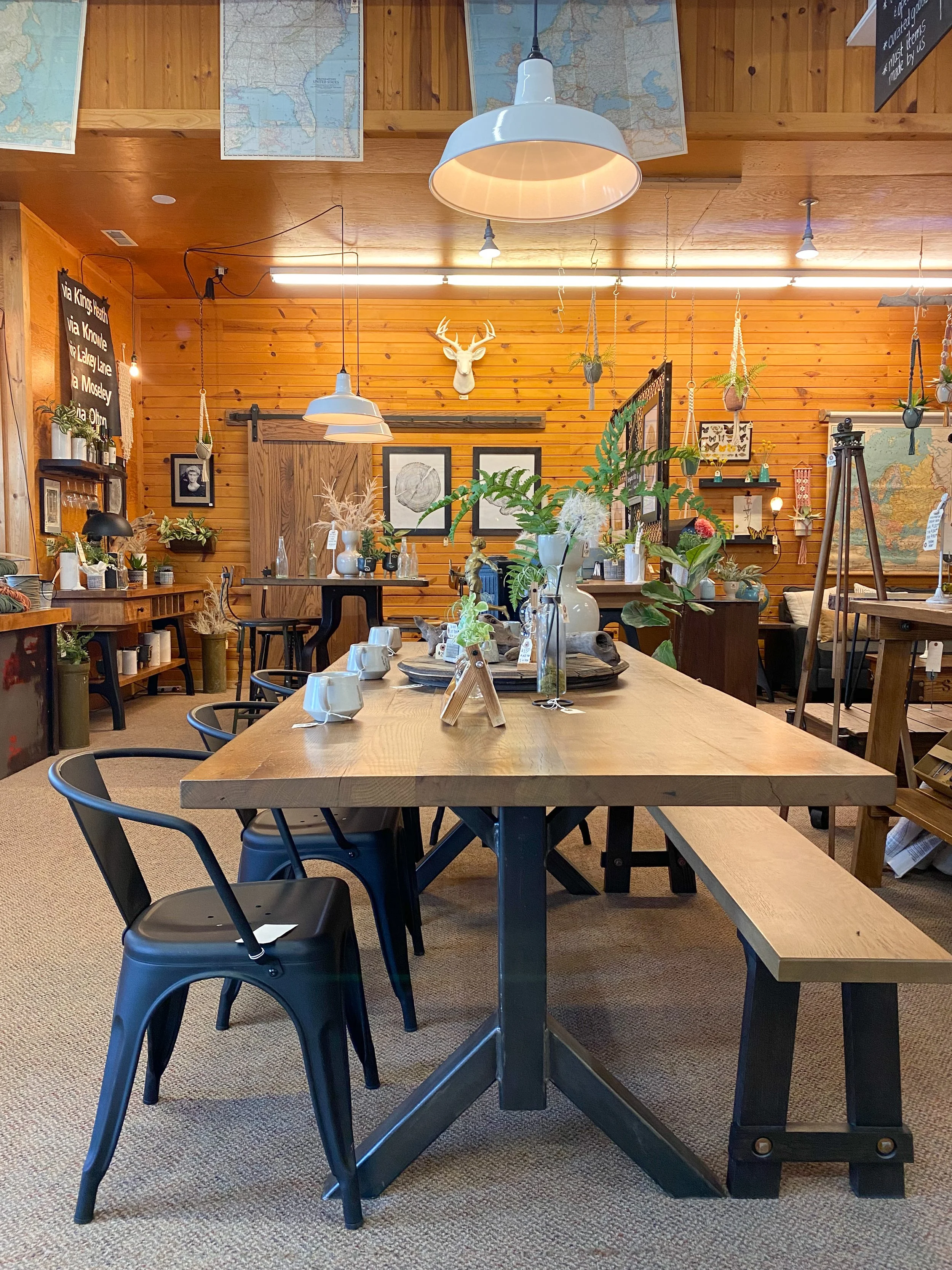reclaimed oak dining table