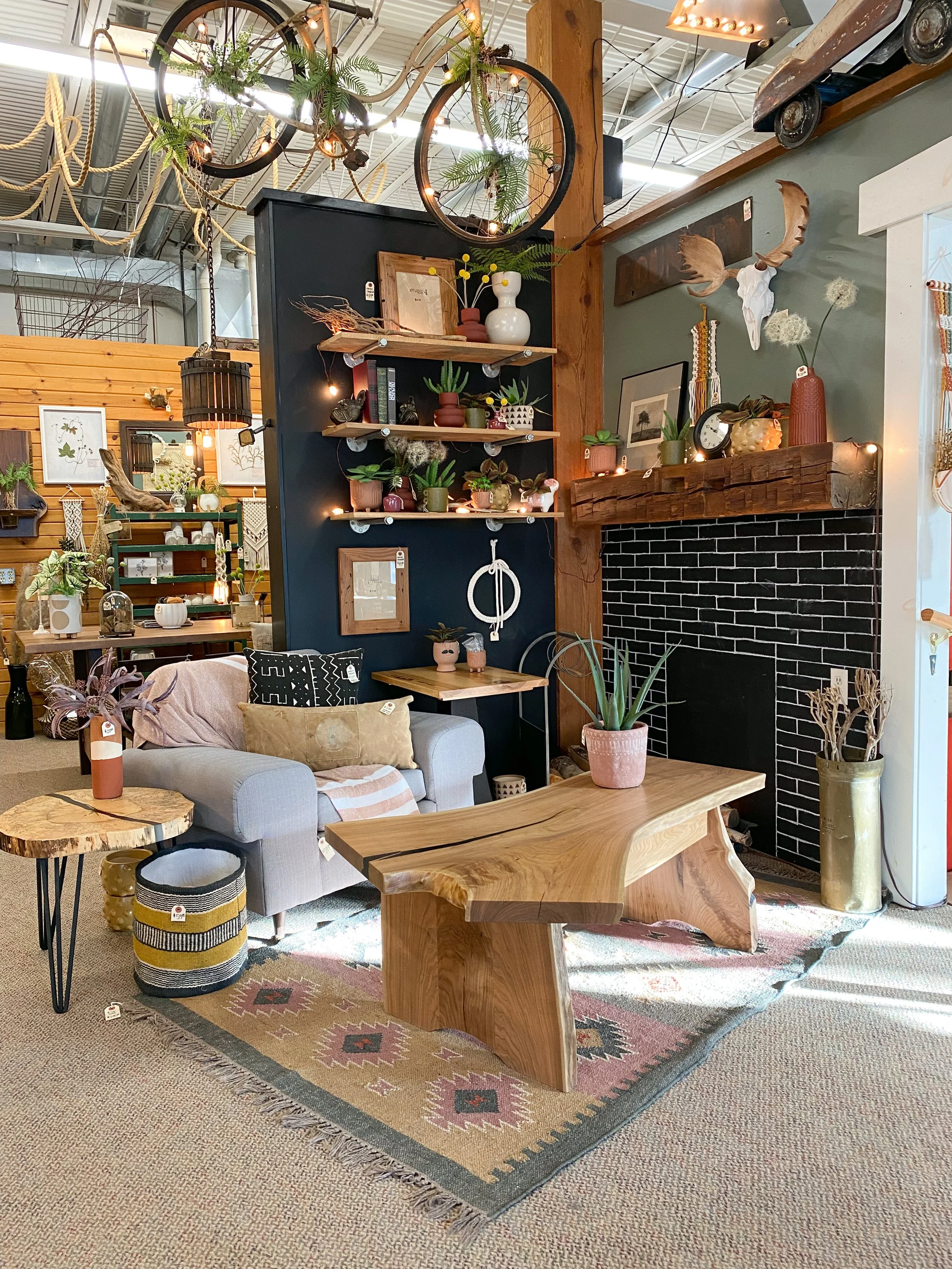 live edge butternut coffee table