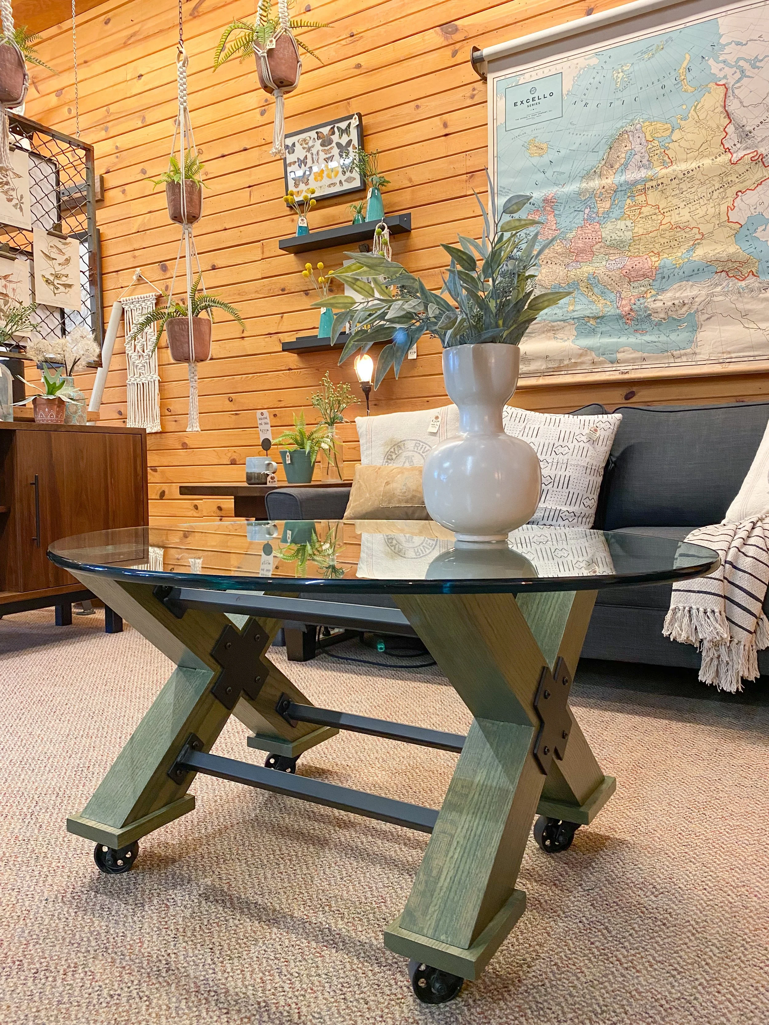 custom X coffee table