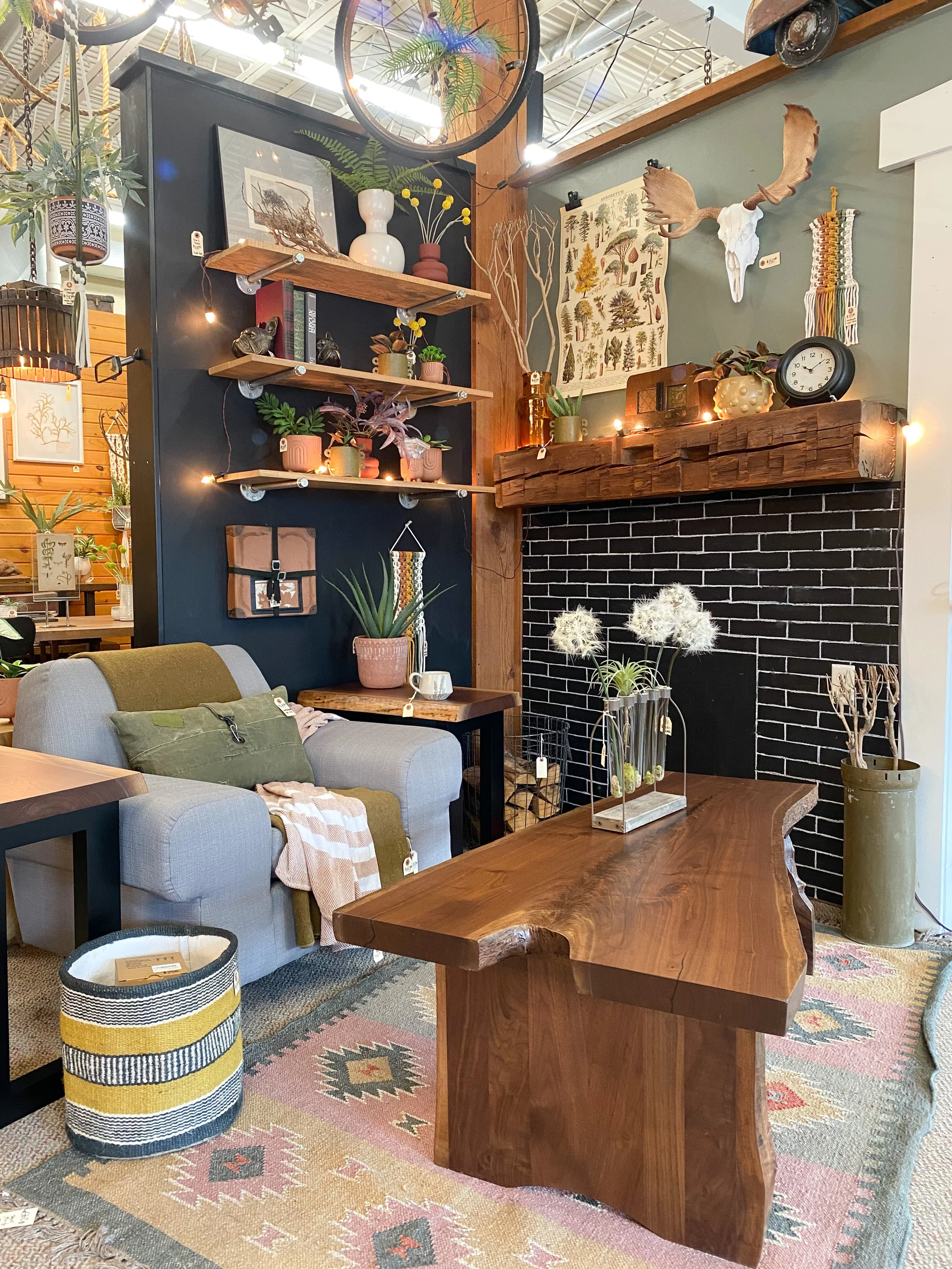 live edge walnut coffee table
