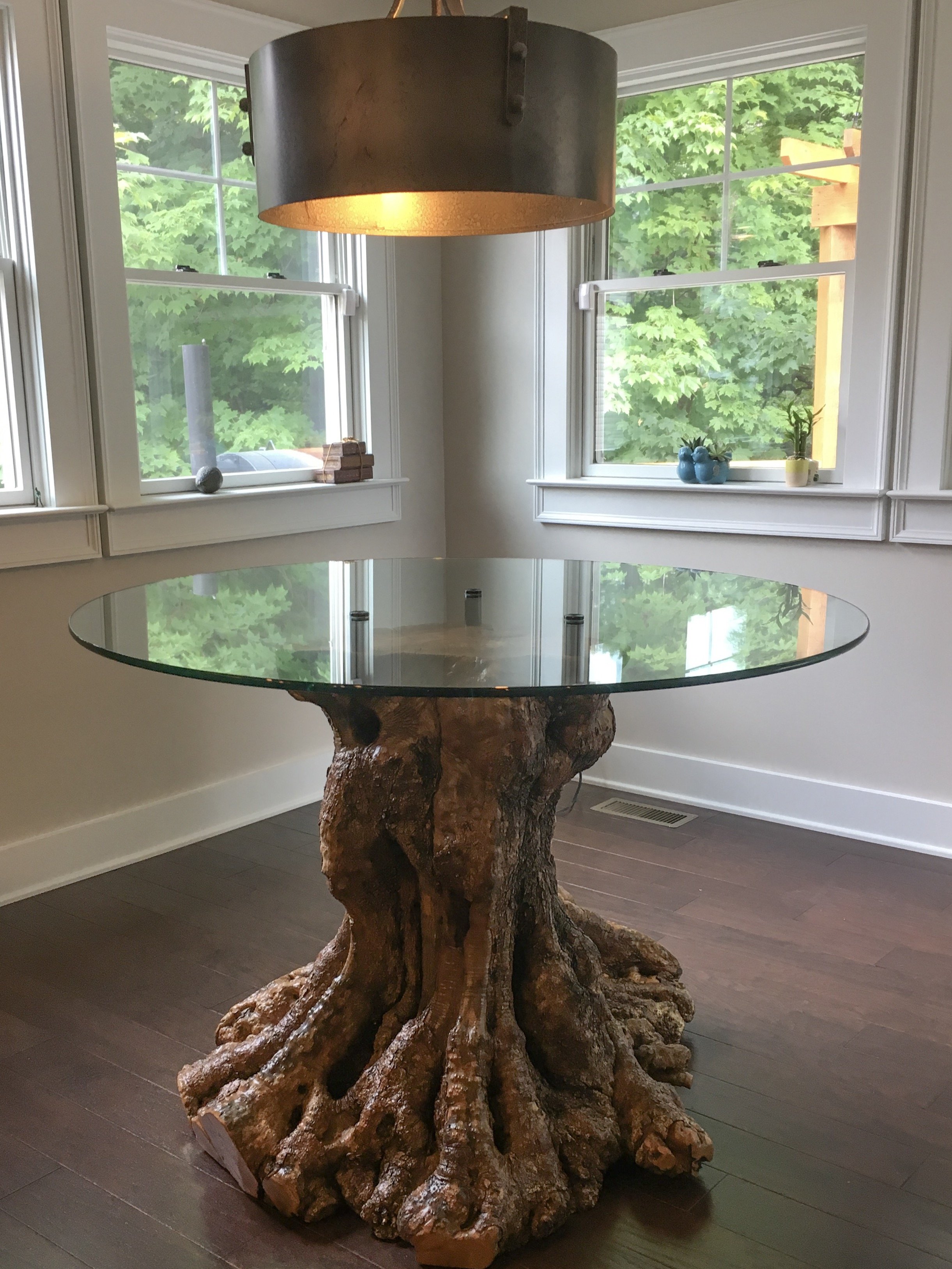 olive wood stump table.JPG