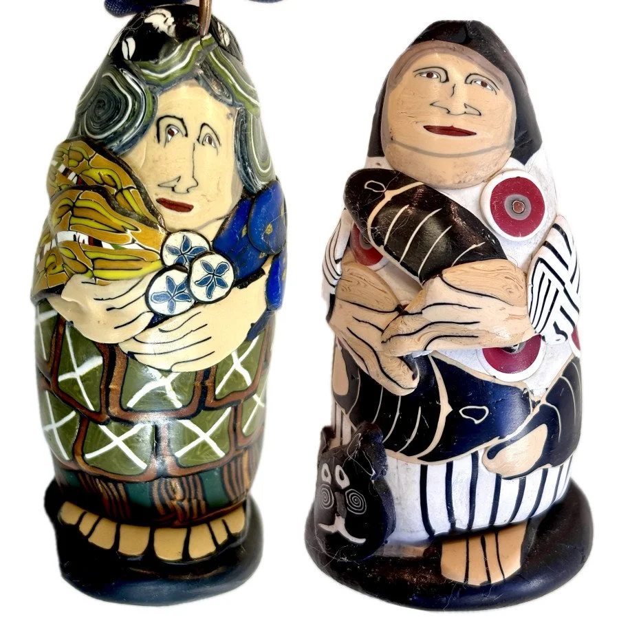 CharlestonCraftsGallerySelmaAndrewsPolymerClayOrnaments.jpg